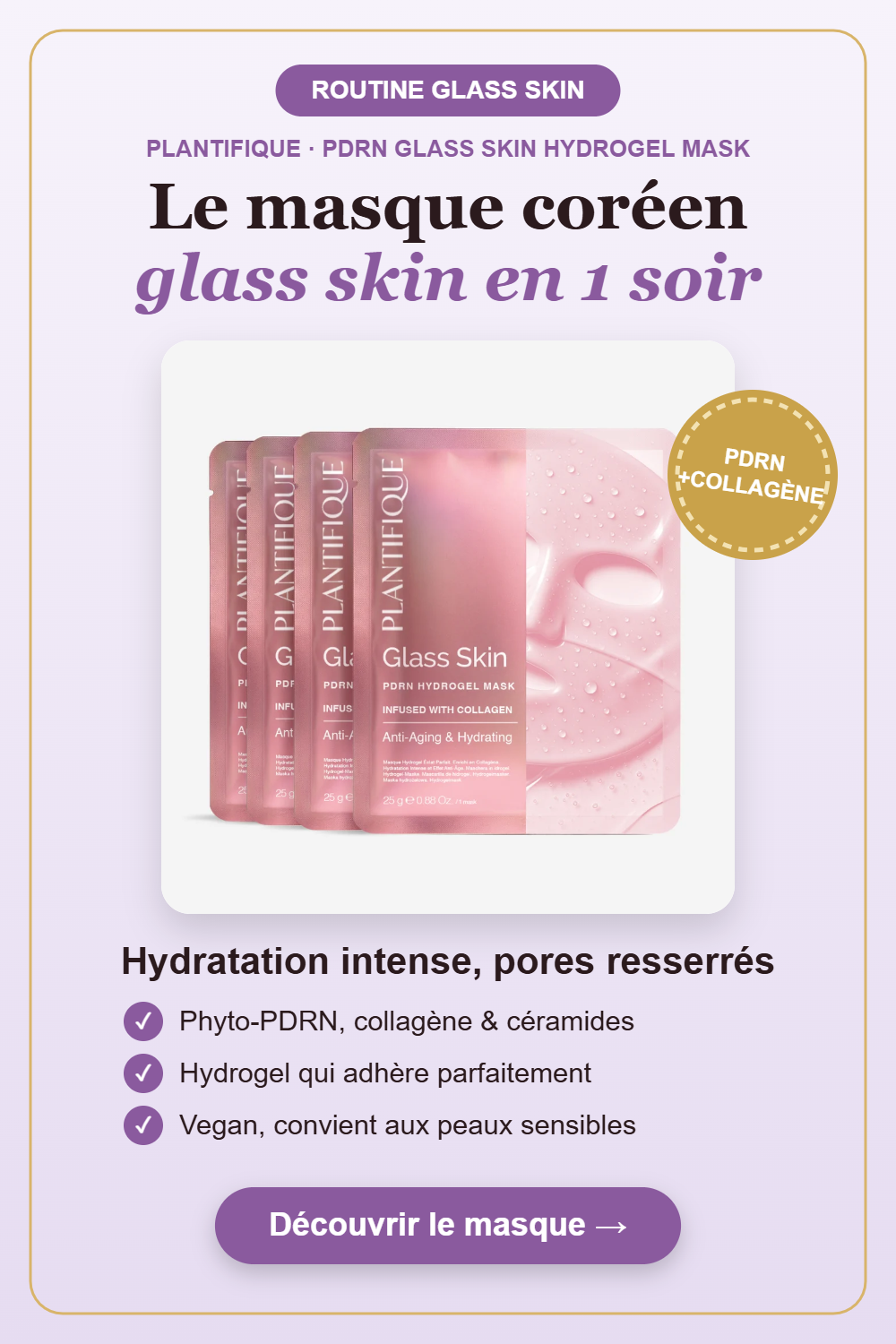 Masque hydrogel PDRN Plantifique