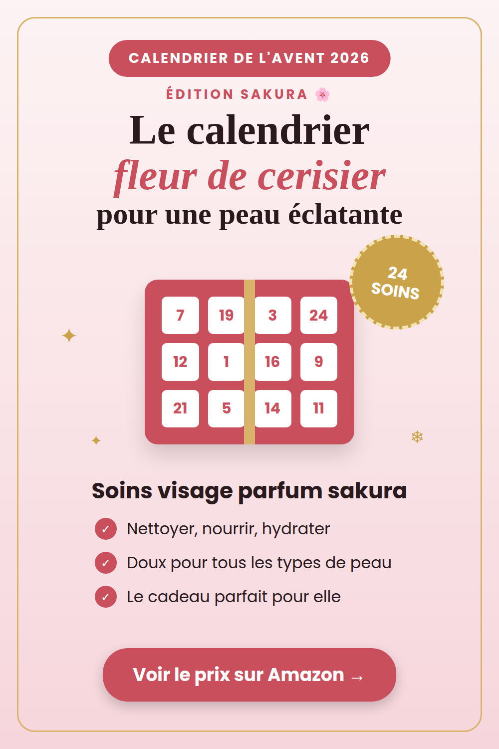 Calendrier de l'Avent Sakura 2026