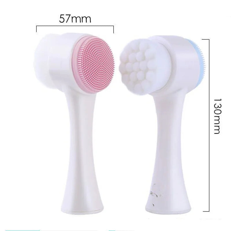 Dimensions de la brosse nettoyante visage en silicone (13 cm)