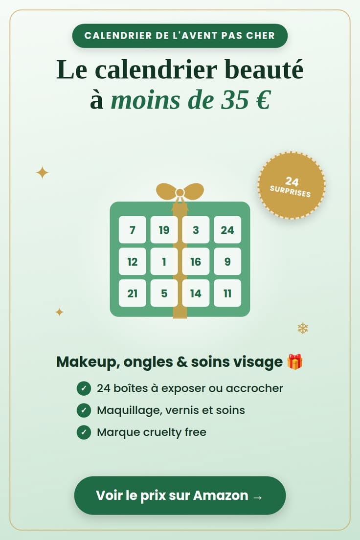 Calendrier de l'Avent essence 2026